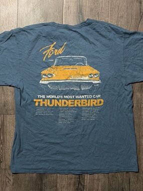 Vintage Ford Thunderbird Graphic T-Shirt Blue